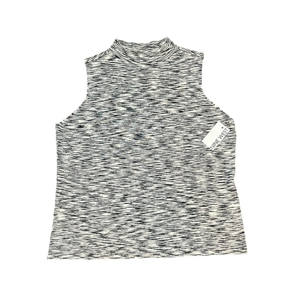 Nine West Layerable Sleeveless Mock Neck Women's XL Space Dye Knit Sweater New - Picture 3 of 6